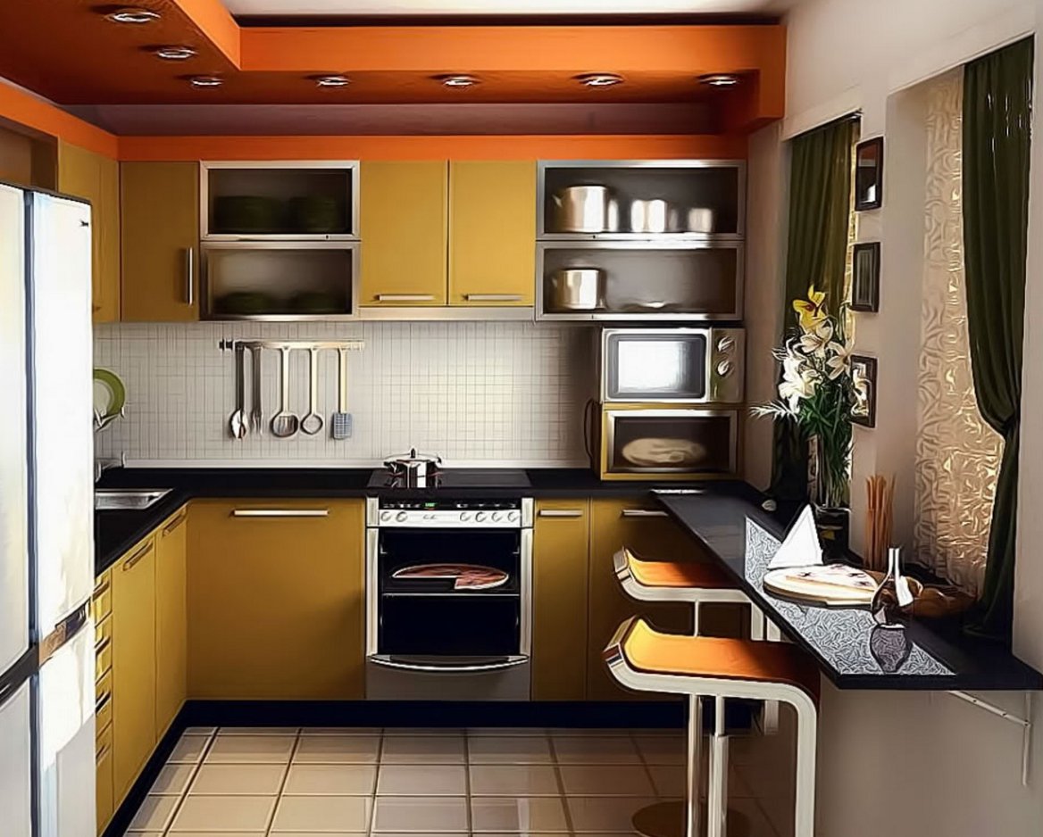 Кухня 5 кв. м. - лучшие решения и практичные варианты оформления маленькой кухни (115 фото)