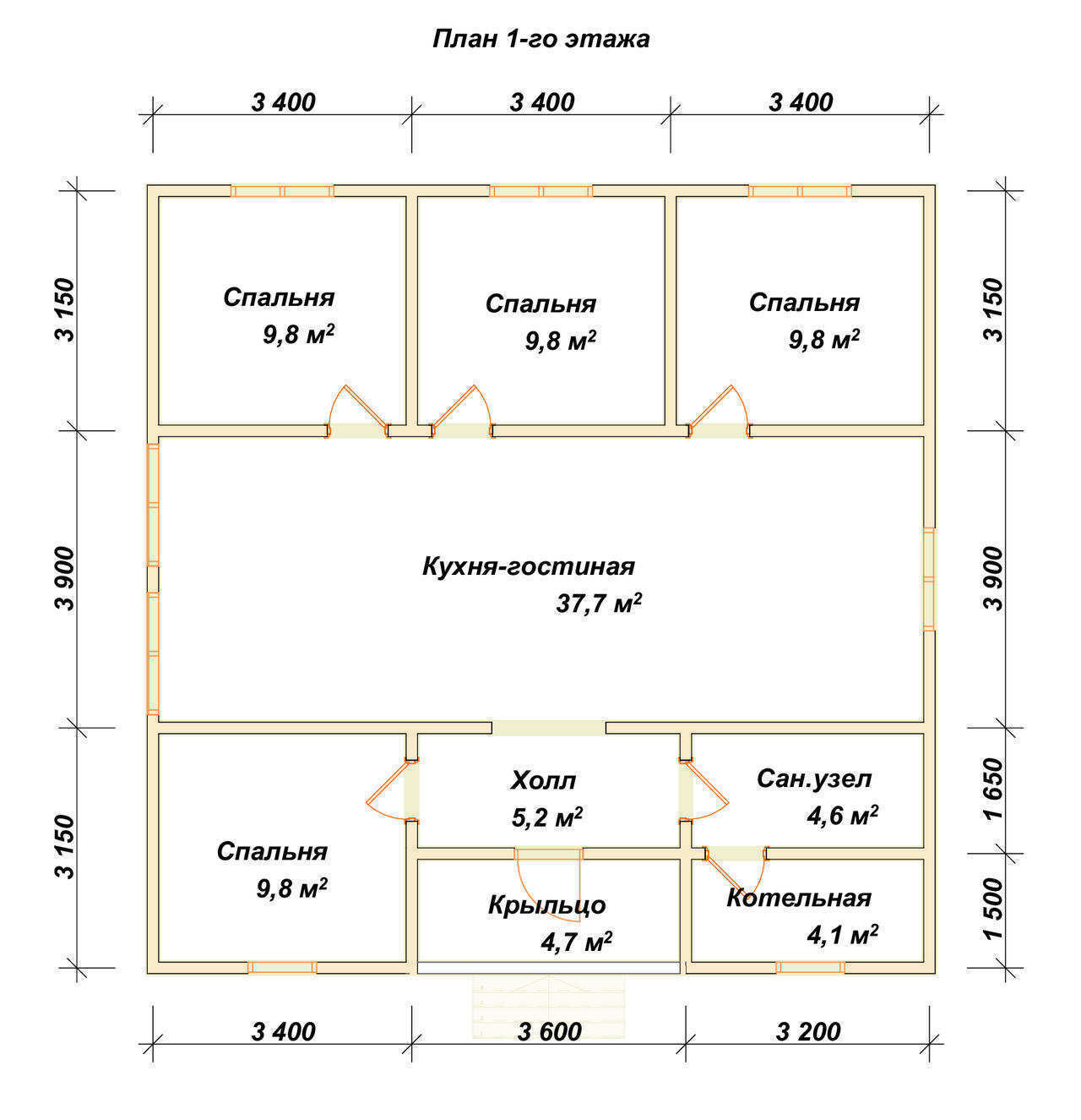 планировка комнат дома 10х10