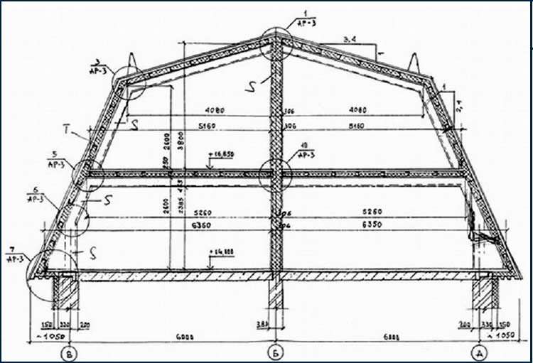 Мансандровая крыша своими руками чертеж с размерами