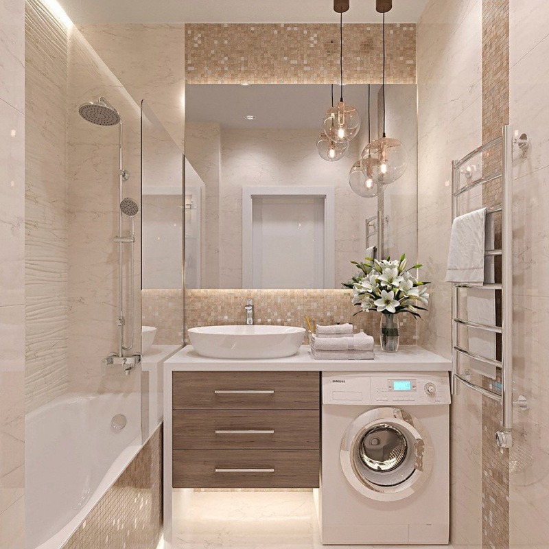 Дизайн ванны площадью 3 кв м всегда должен быть функциональным. ванная комната 3 кв м не простая задача при ремонте помещения
