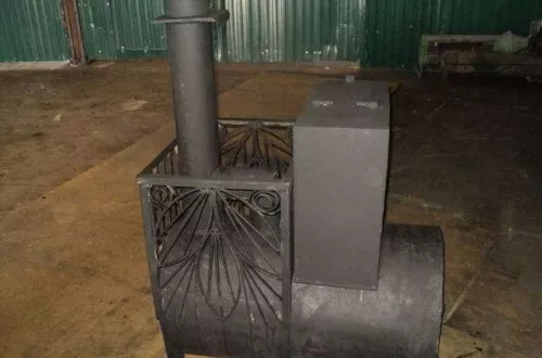 Самодельная печь для бани из трубы диаметром 530 мм: четрежи