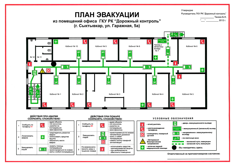 План эвакуации гост