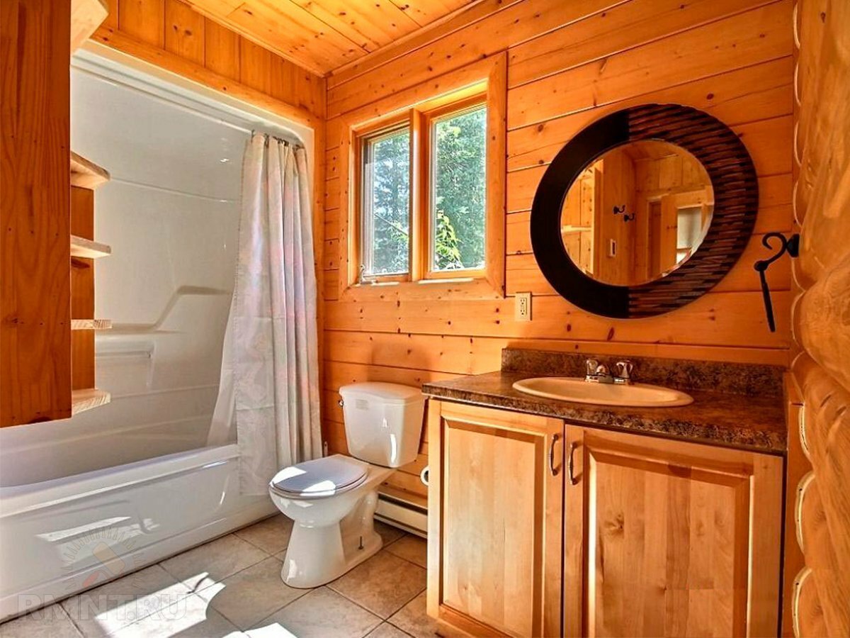 мебель для ванной комнаты в деревянном доме