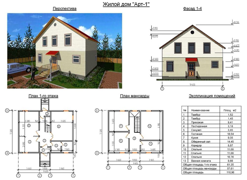 Планировка дома 8 на 9: одноэтажный, мансардный и двухэтажный проекты
