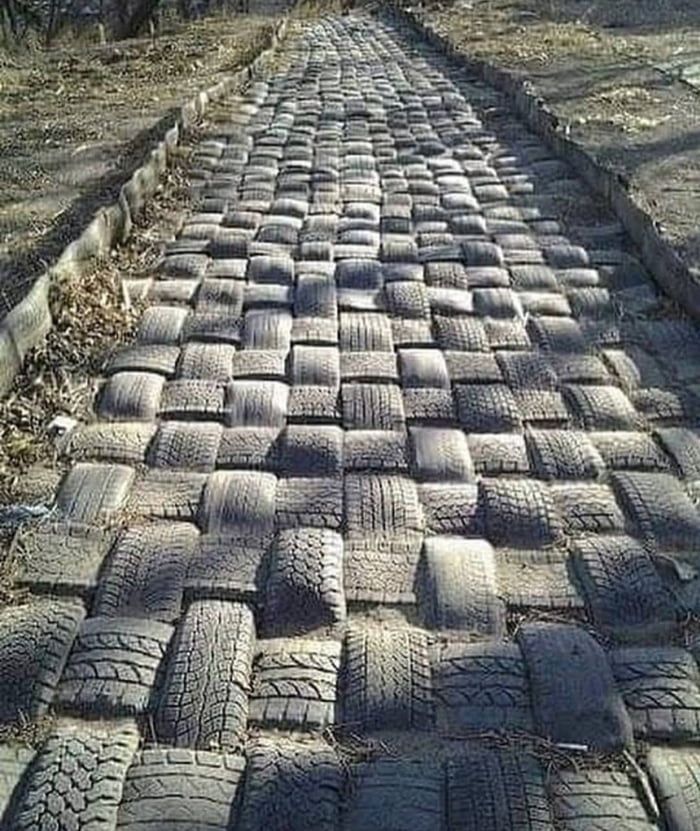 Укрепление берега шинами