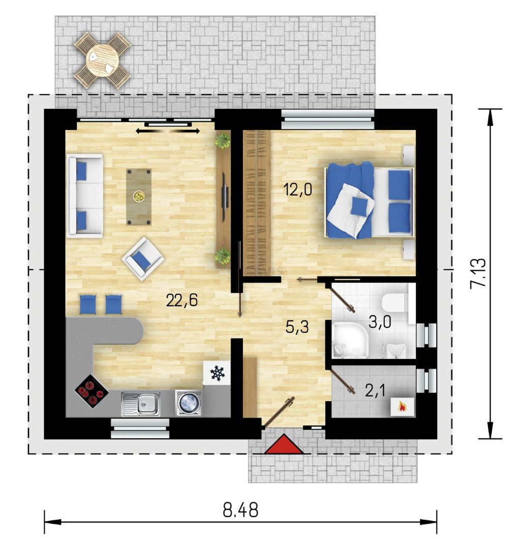 Идеальное жилище для большой семьи — проекты одноэтажного дома с тремя спальнями