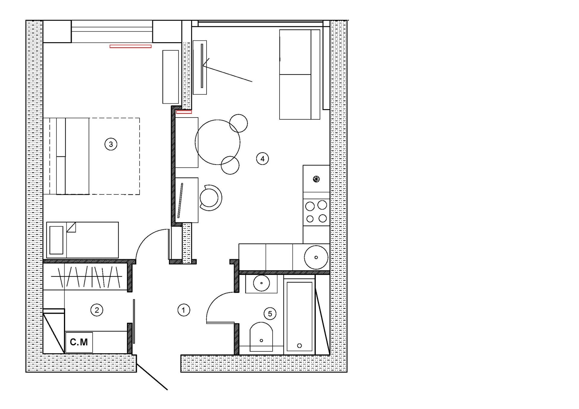 план интерьер однокомнатной квартиры