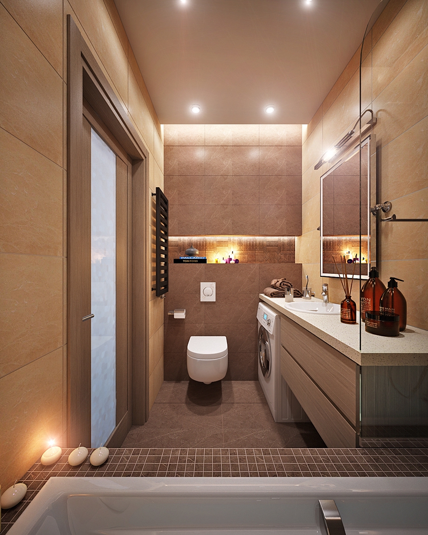 Дизайн ванной комнаты 4 кв.м: 15 фото, идеи оформления