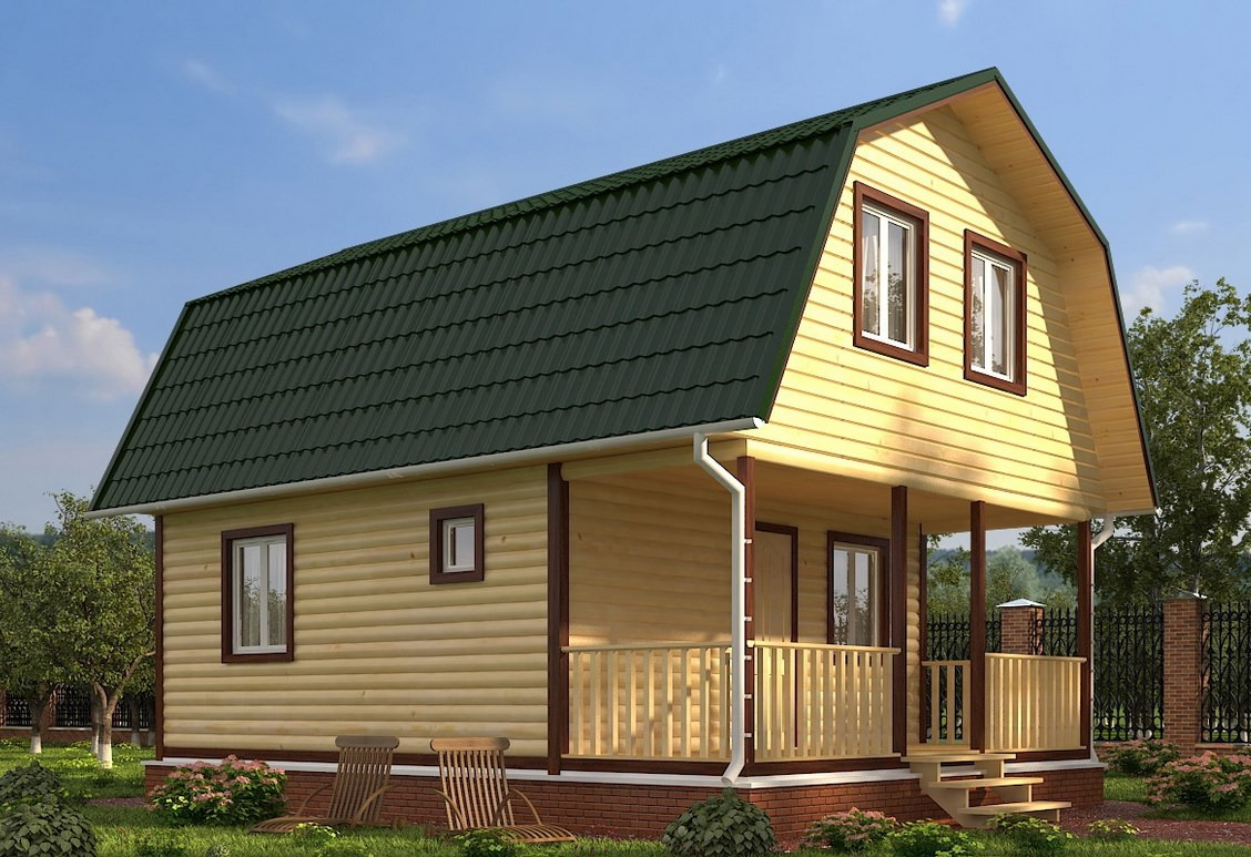Проекты и особенности строительства небольших дачных загородных домов с мансардой 6х6