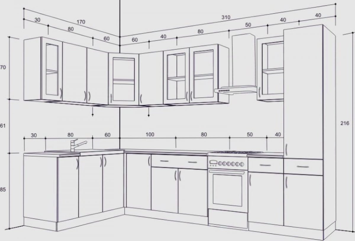 Стандартные чертежи кухни