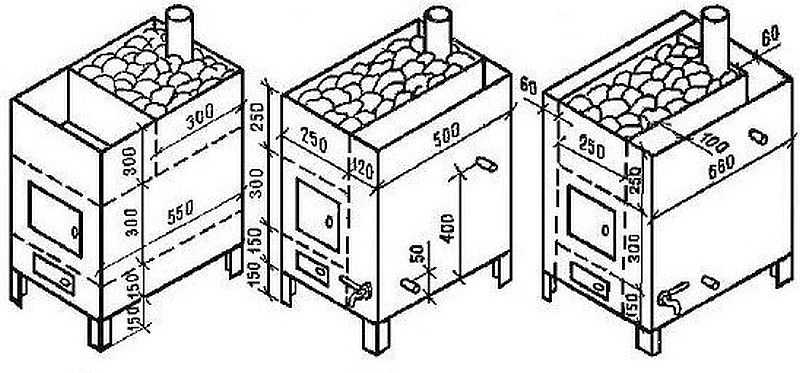 Печь для бани железная своими руками чертежи