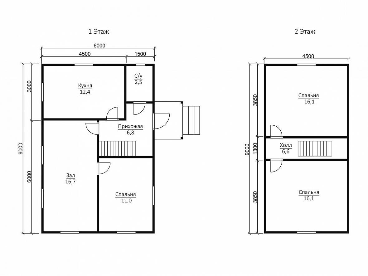 Проект и планировка одноэтажного дома 6 на 9 метра – лучшие примеры
