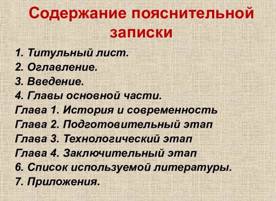 План для проекта по технологии 8 класс