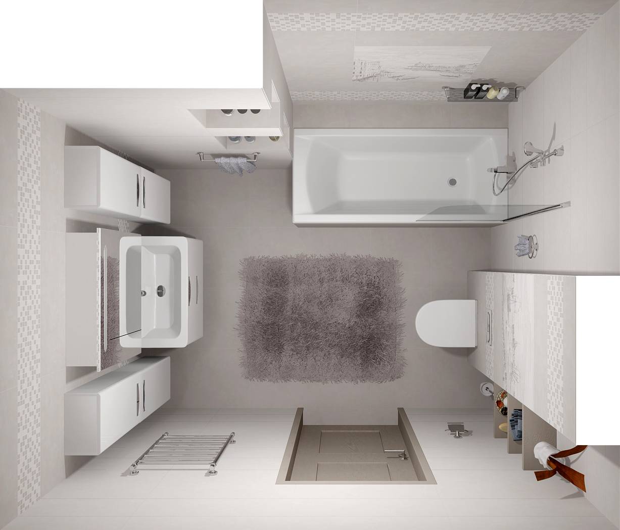 Варианты планировки ванной комнаты, площадью 3 кв м Проекты расположения мебели и особенности дизайна интерьера