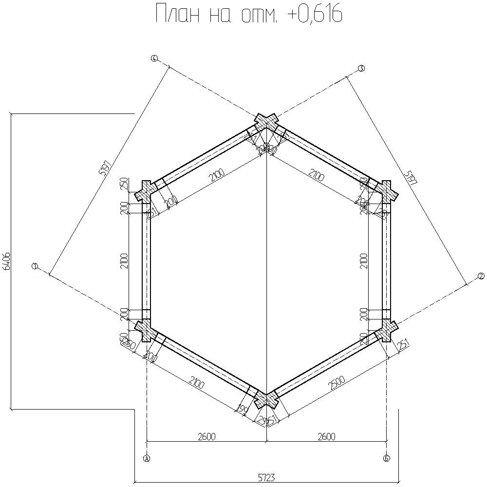 Беседка шестигранная деревянная чертеж