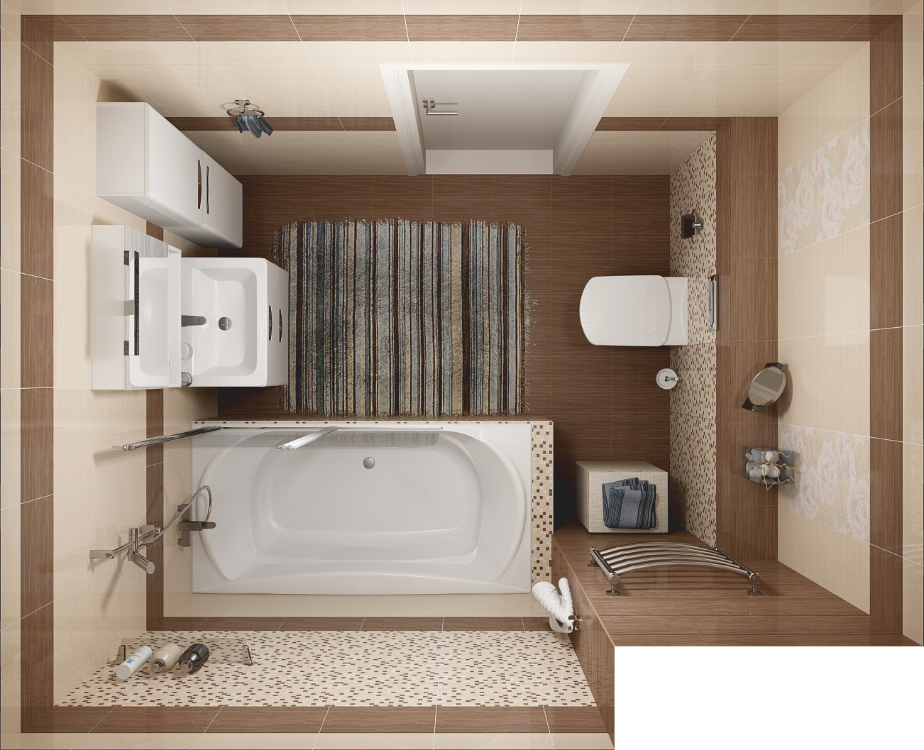 Ванная комната 3 кв. м. - особенности дизайна и планировки (75 фото)