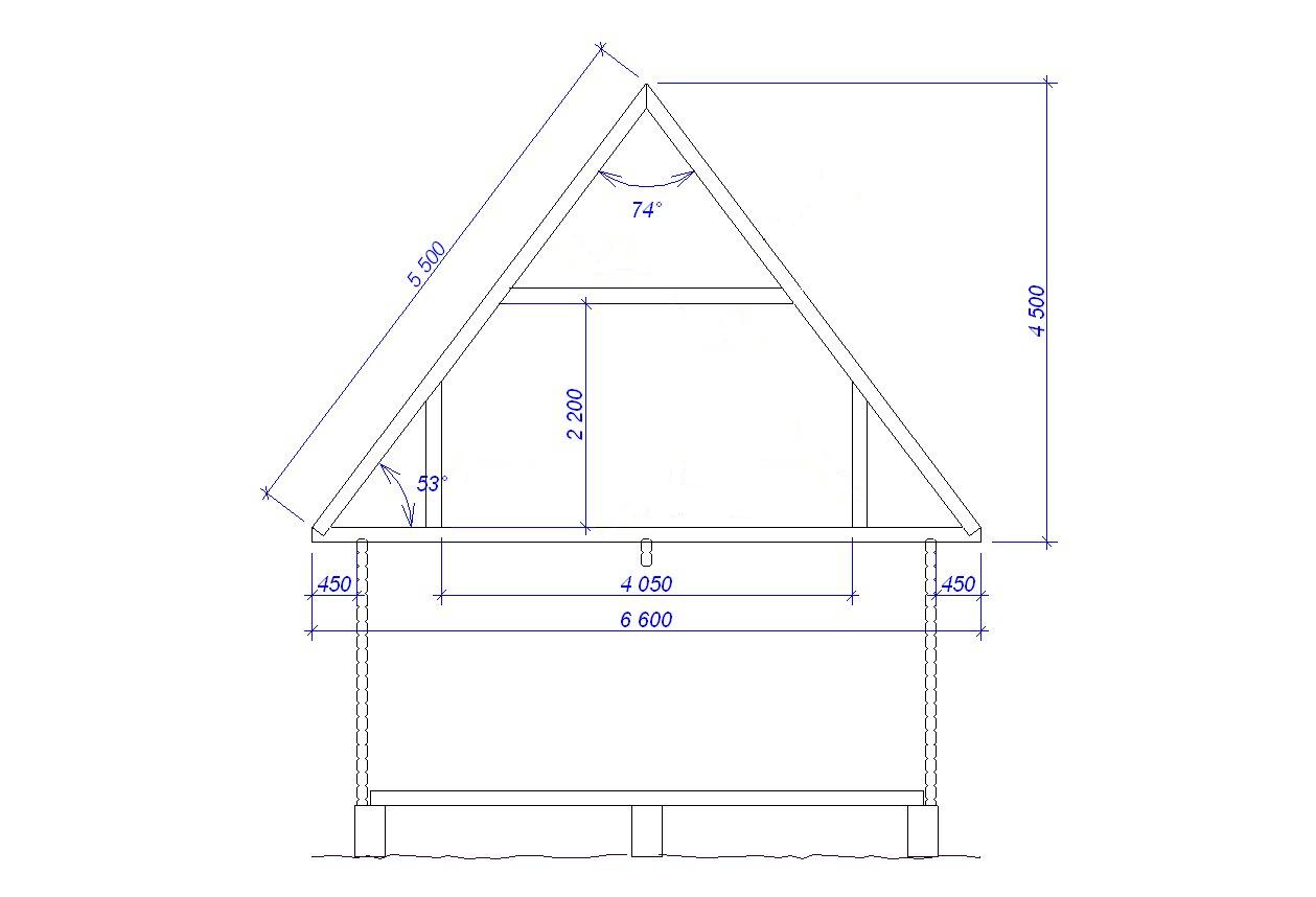 Схема мансардной крыши 4х6