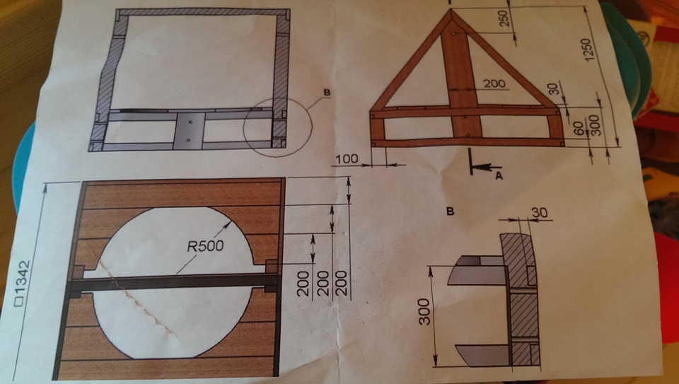 Как самому сделать домик для колодца схема