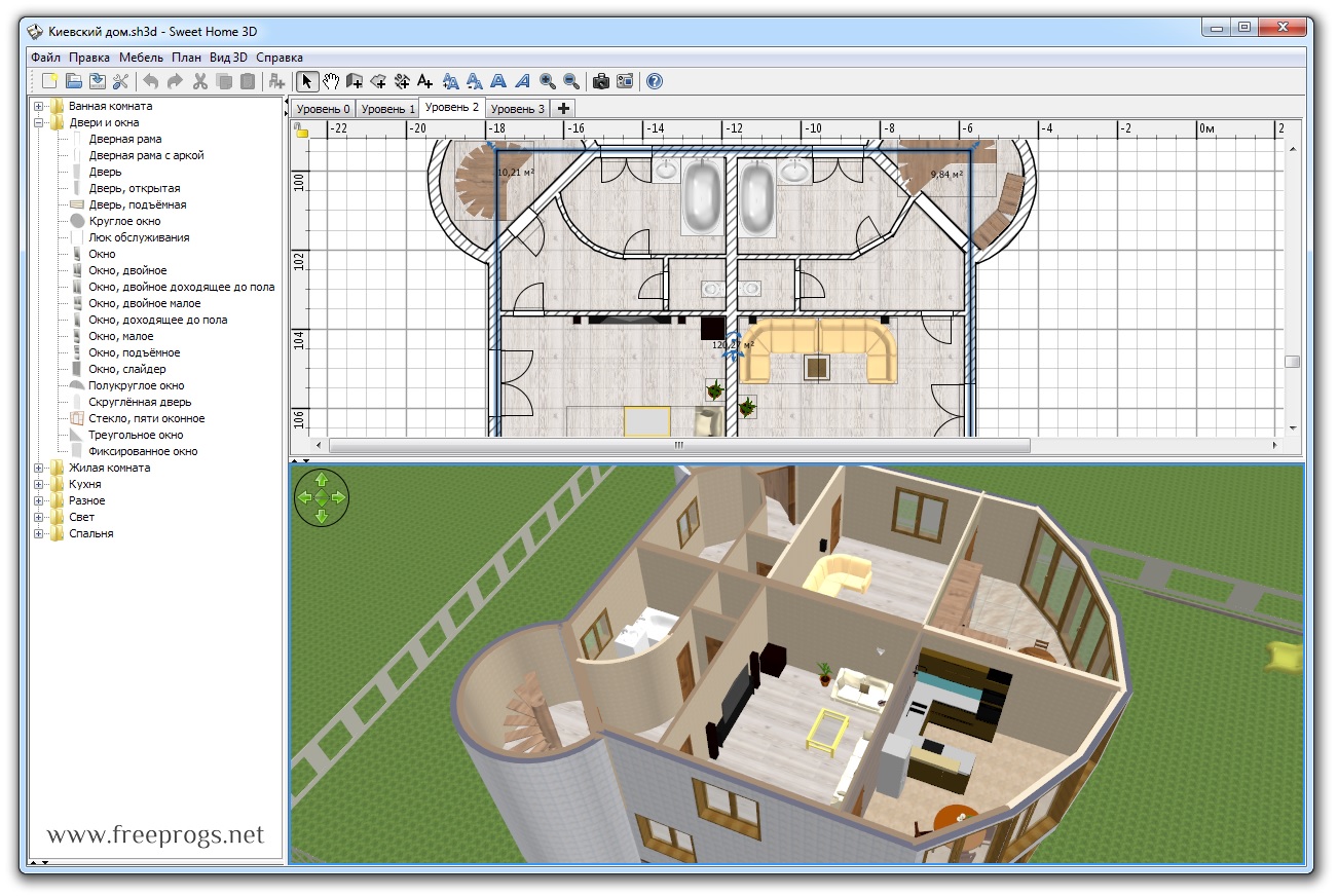 План дома для программы Sweet Home 3d