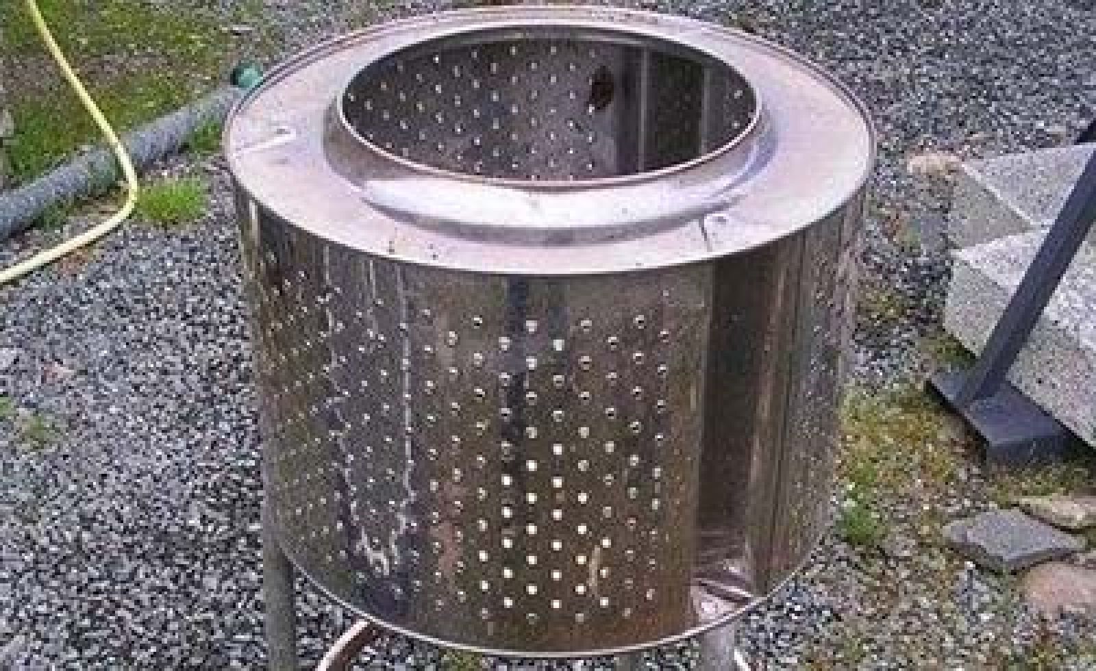 Коптилка горячего копчения из бака стиральной машинки