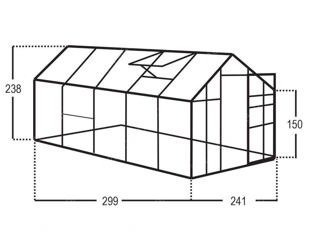 Размеры теплицы чертеж
