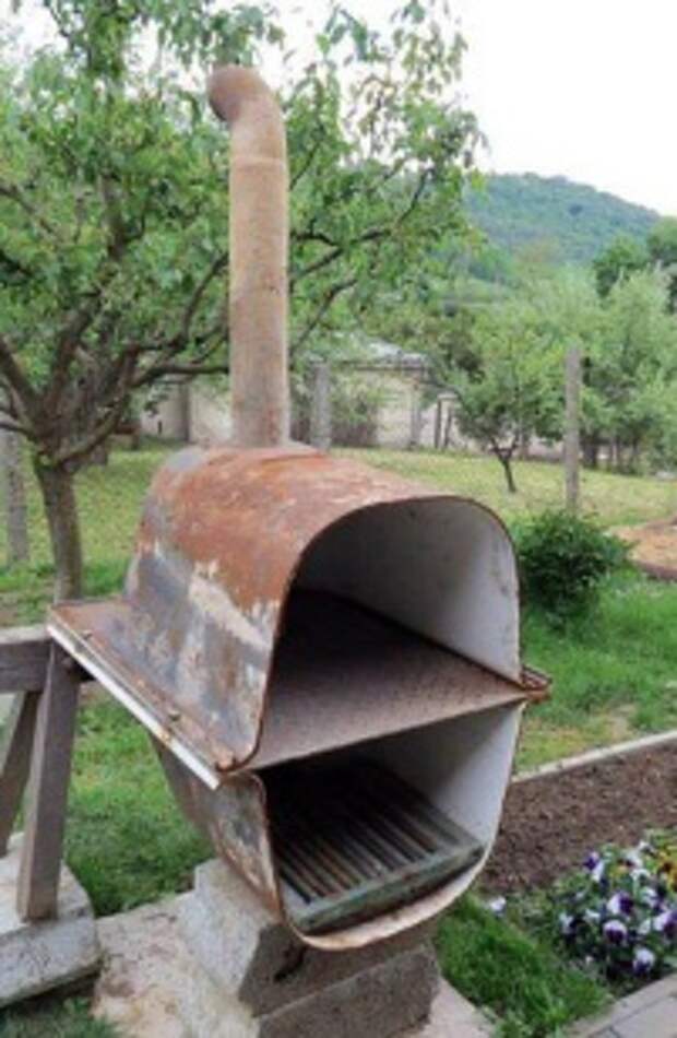 Печь для бани из чугунной ванны своими руками