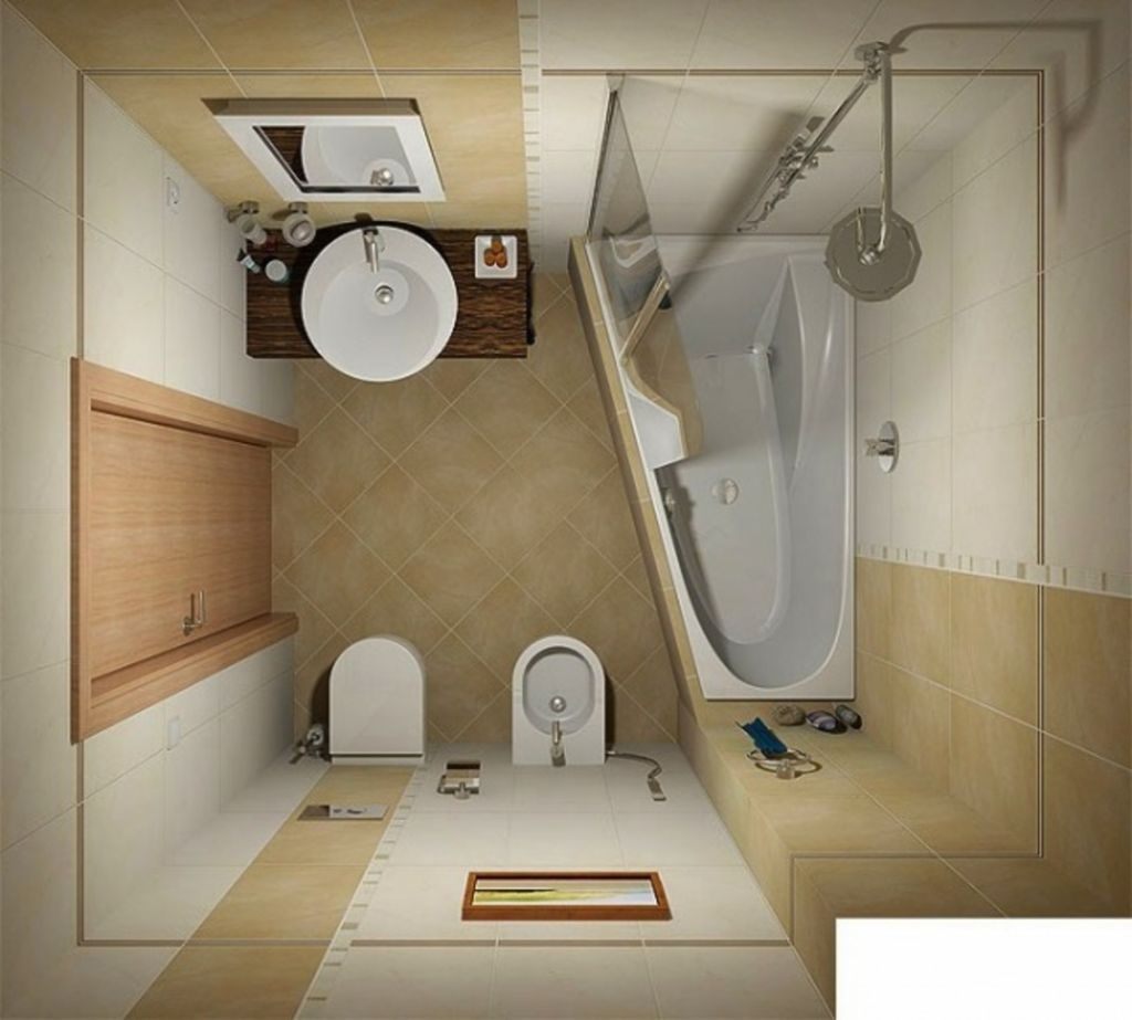 Варианты планировки и дизайна интерьера маленькой ванной комнаты, площадью 4 кв м Проекты расположения в ней сантехники и мебели