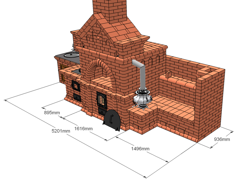 Проект русской печи с плитой